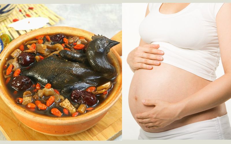 Gà tiềm thuốc bắc tốt cho bà bầu nhưng cần chọn loại nhẹ mùi, tránh dùng trong 3 tháng đầu