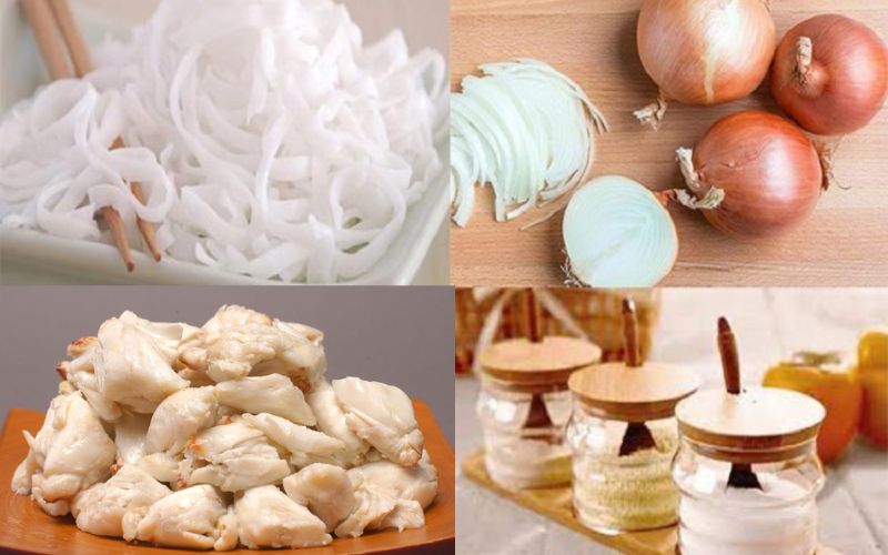 Crab pho requires fresh crabs, aromatics, spices, noodles, crab meat, and herbs