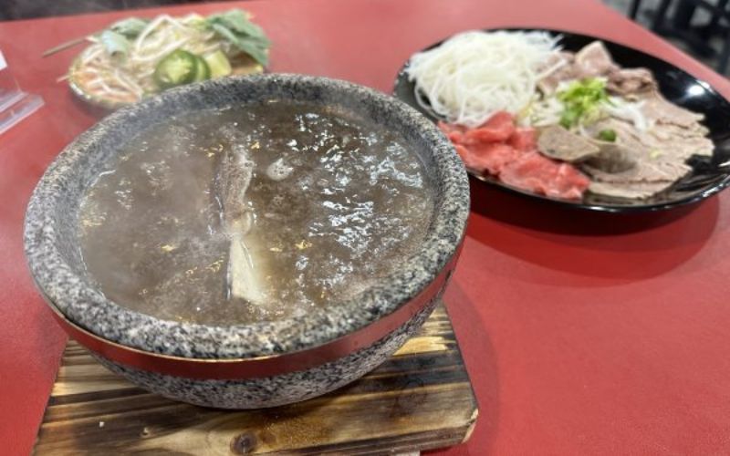 Stone bowls keep pho warm longer, making meals easier and healthier for families