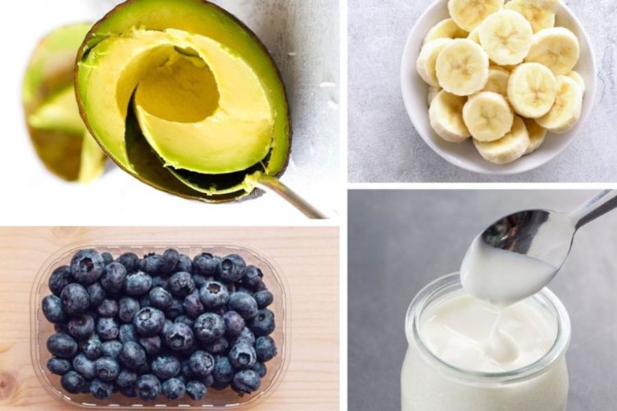 Banana, blueberry, and avocado create a nutrient-packed, antioxidant-rich meal