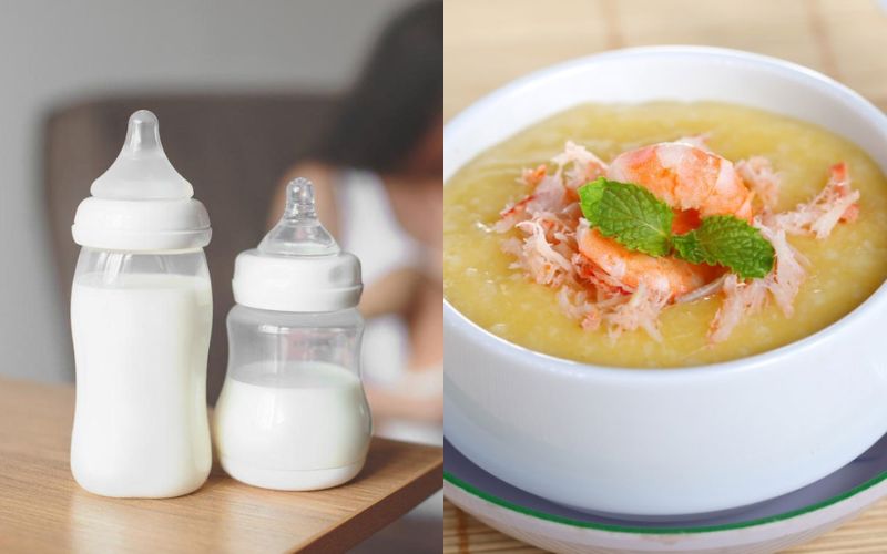 Sữa mẹ là nguồn dinh dưỡng chính, cháo bổ sung và cần lên kế hoạch hợp lý