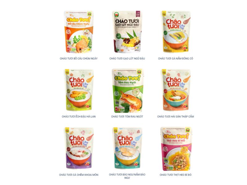 AK Food cung cấp cháo và súp giàu tryptophan, từ 100% nguyên liệu tự nhiên.