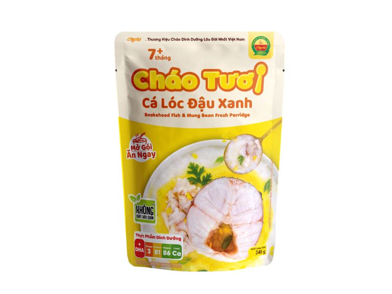 Cháo tươi Cá lóc đậu xanh