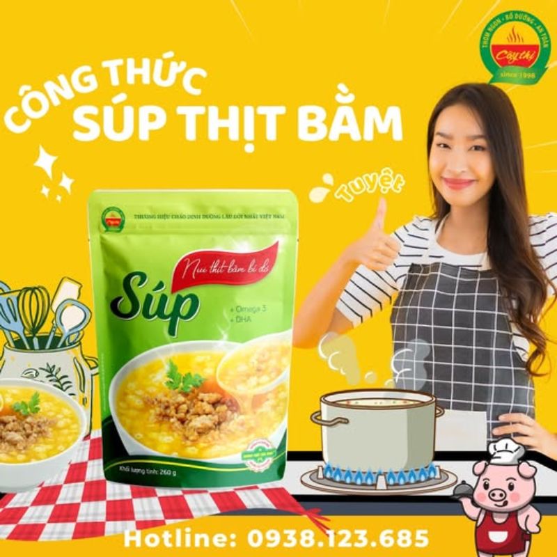 Súp nui thịt bằm bí đỏ là bữa ăn mềm, đẹp mắt, giàu vitamin A và protein, giúp bé ăn ngon và dễ tiêu.