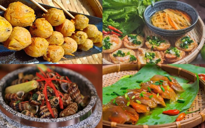 Bữa tối có thể đổi vị với các món ăn vặt, nướng và đồ ăn đường phố thoải mái, vui vẻ.