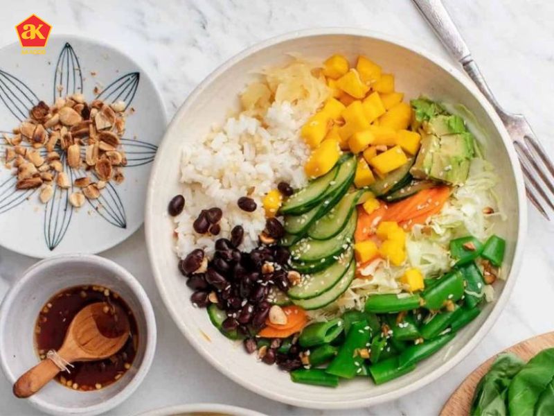 Mango ginger rice bowl