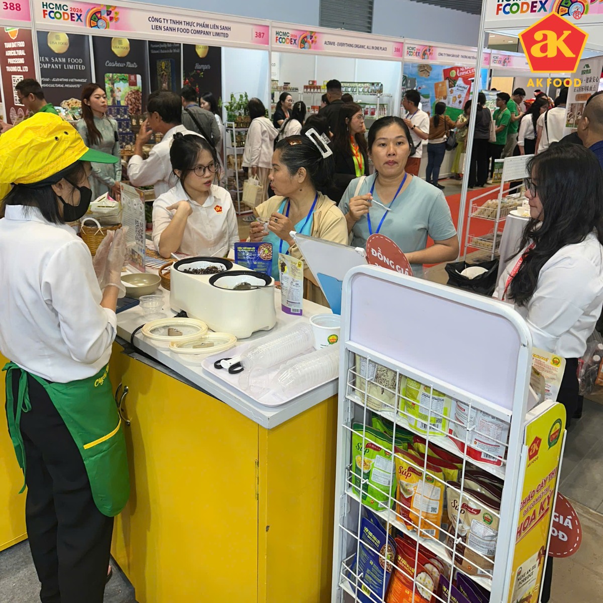 The AK FOOD booth was bustling from the very first days