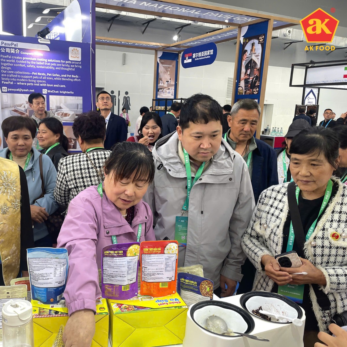 Gian hàng AK FOOD ghi nhận sự quan tâm đặc biệt từ đông đảo khách tham quan